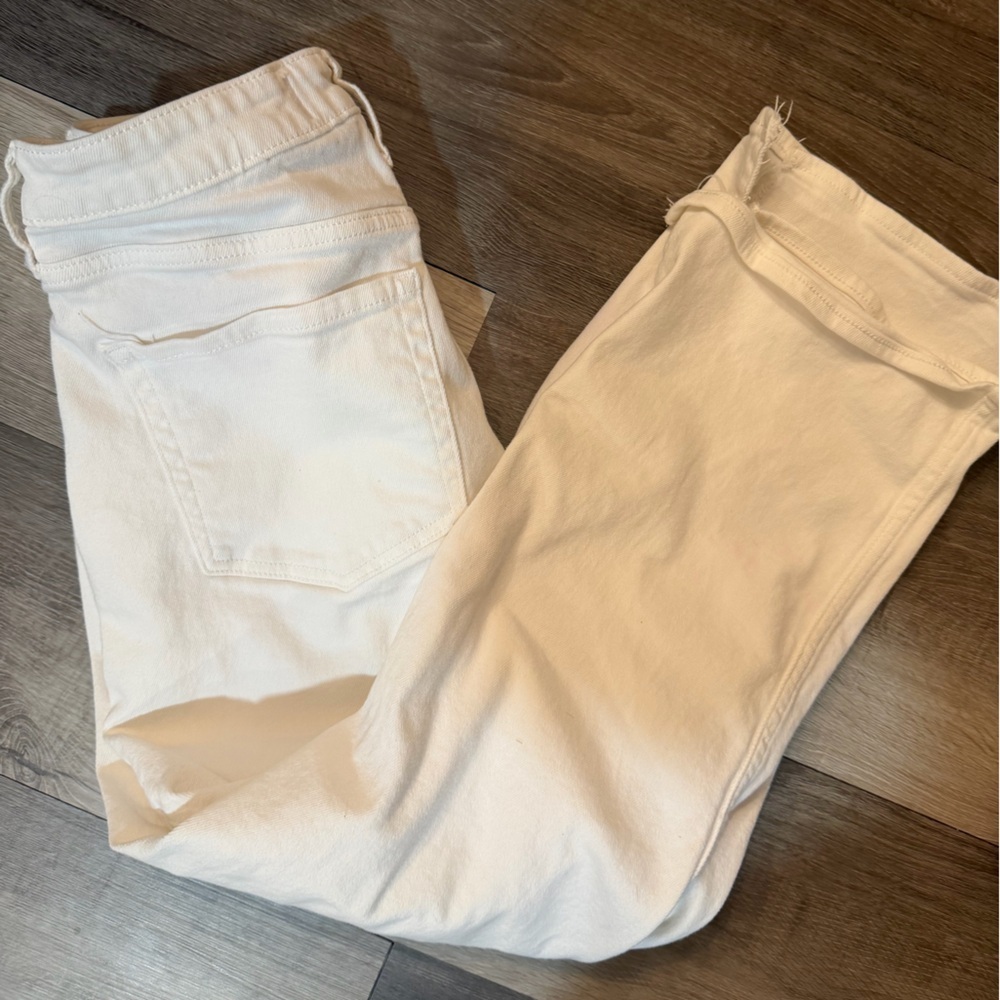 Hollister White Denim Pants Ultra High Rise Dad Jeans W32 L29 - Picture 5 of 5